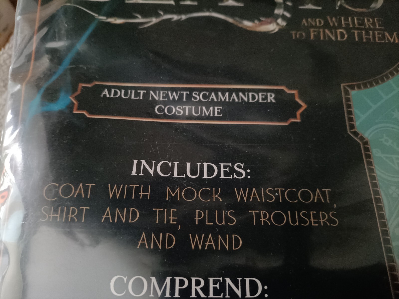 Newt Scamander fancy dress XL Rubies bnwt darts stag do party fantastic