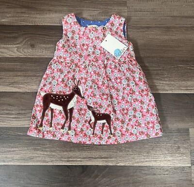 New Mini Boden Vintage Daisy Deer Dress Baby Girl 0-3 Months | eBay