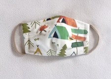Kids Face Mask Camping Fabric Elastic Loops Nose Wire Handmade