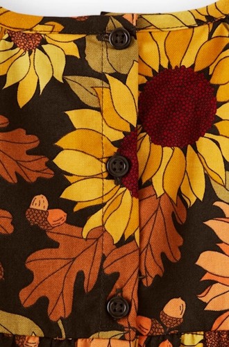 Gymboree Girls Size 6 Top Autumn Harvest Sunflower Fall Colors Short Sleeve New - Picture 3 of 4
