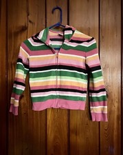 Gymboree striped zip up Hoodie Size M 7/8