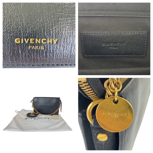 Sac à main bandoulière Givenchy 2WAY collection noir noir or quincaillerie cuir