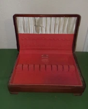 Wood Flatware Storage Chest Case Oneida 1881 Rogers Silverplate 12+ Anti-Tarnish