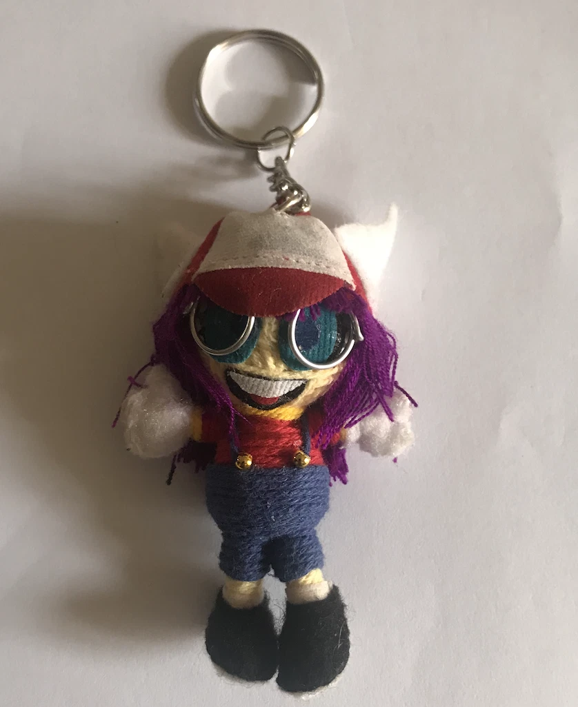 WEVENI Portachiavi Con Bambola Voodoo In Acrilico - Accessorio Horror Per Halloween, Ciondolo Per Borsa Con Teschio Di Zucchero, Regalo Malvagio Per Donne E Ragazze