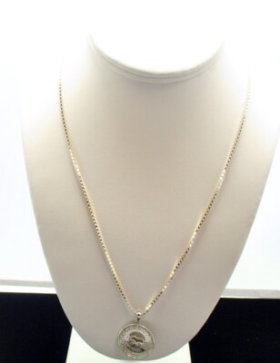 STERLINGSILBER BOX MIT ELEFANTEN ANHÄNGER KETTE HALSKETTE #FMR295