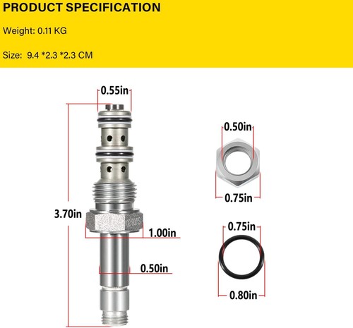 "Válvula de carrete SV08-30-0-N-00 3 vías, 4 GPM para solenoide serie 08 (agujero de 1/2"")" - Imagen 4 de 9