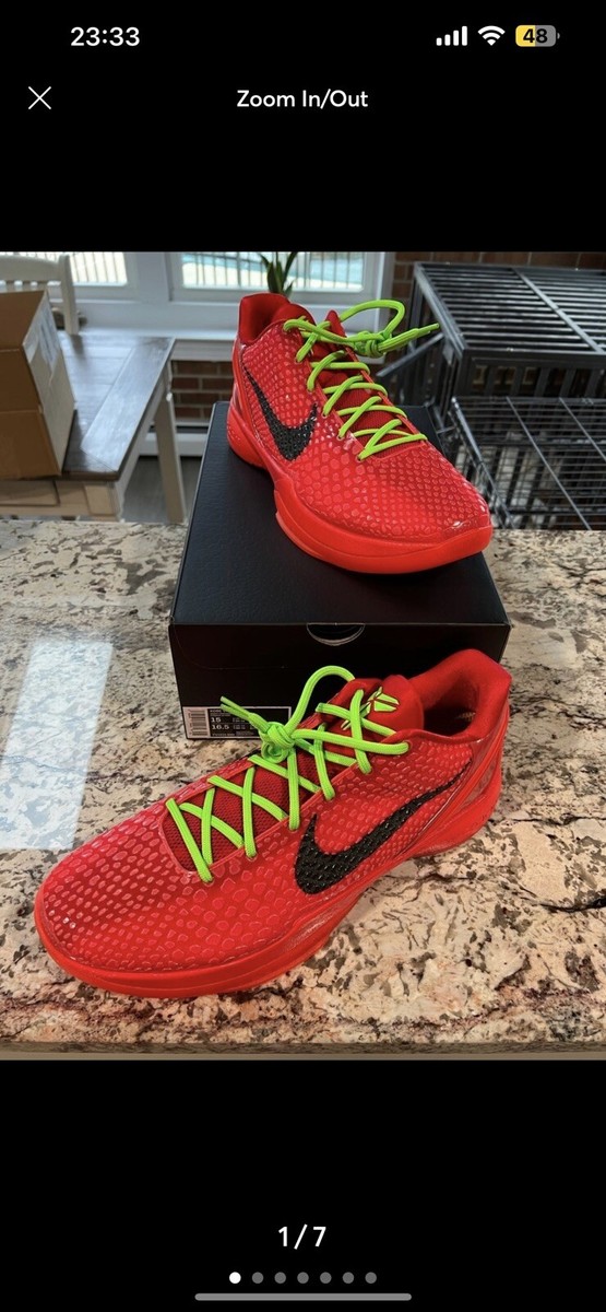 Men’s Nike Zoom Kobe 6 Protro Low \'Reverse Grinch\' Size 15 FV4921-600 Nike Zoom Kobe 6 Protro Low Reverse Grinch Kobe Bryant  main image 2