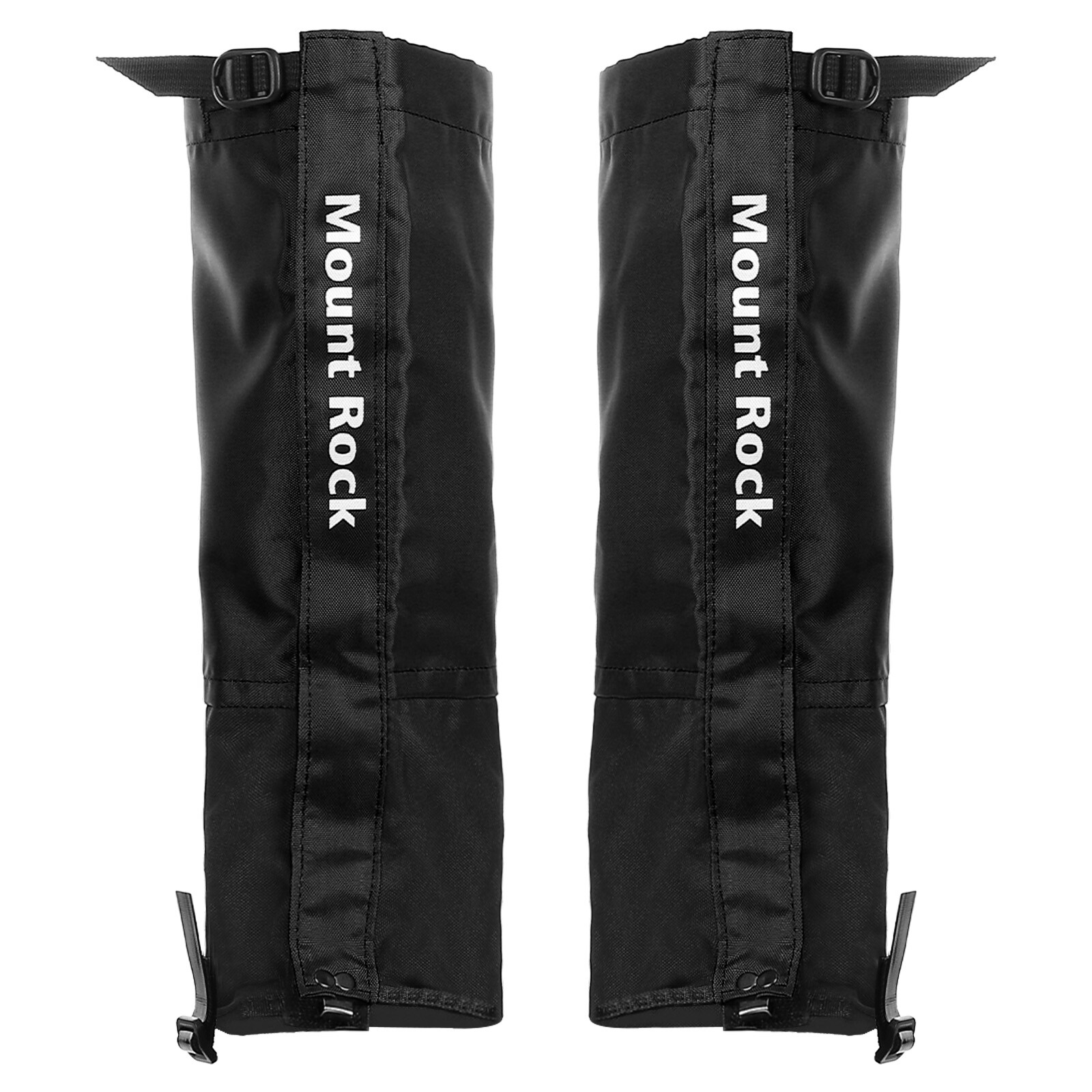 Pierna Polainas, Zapatos Cubiertas Senderismo Polainas Ajustable, Negro, M