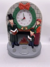 VINTAGE CHRISTMAS SOUNDESIGN MUSICAL LIGHTED CLOCK SPANISH ENGLISH SONGS