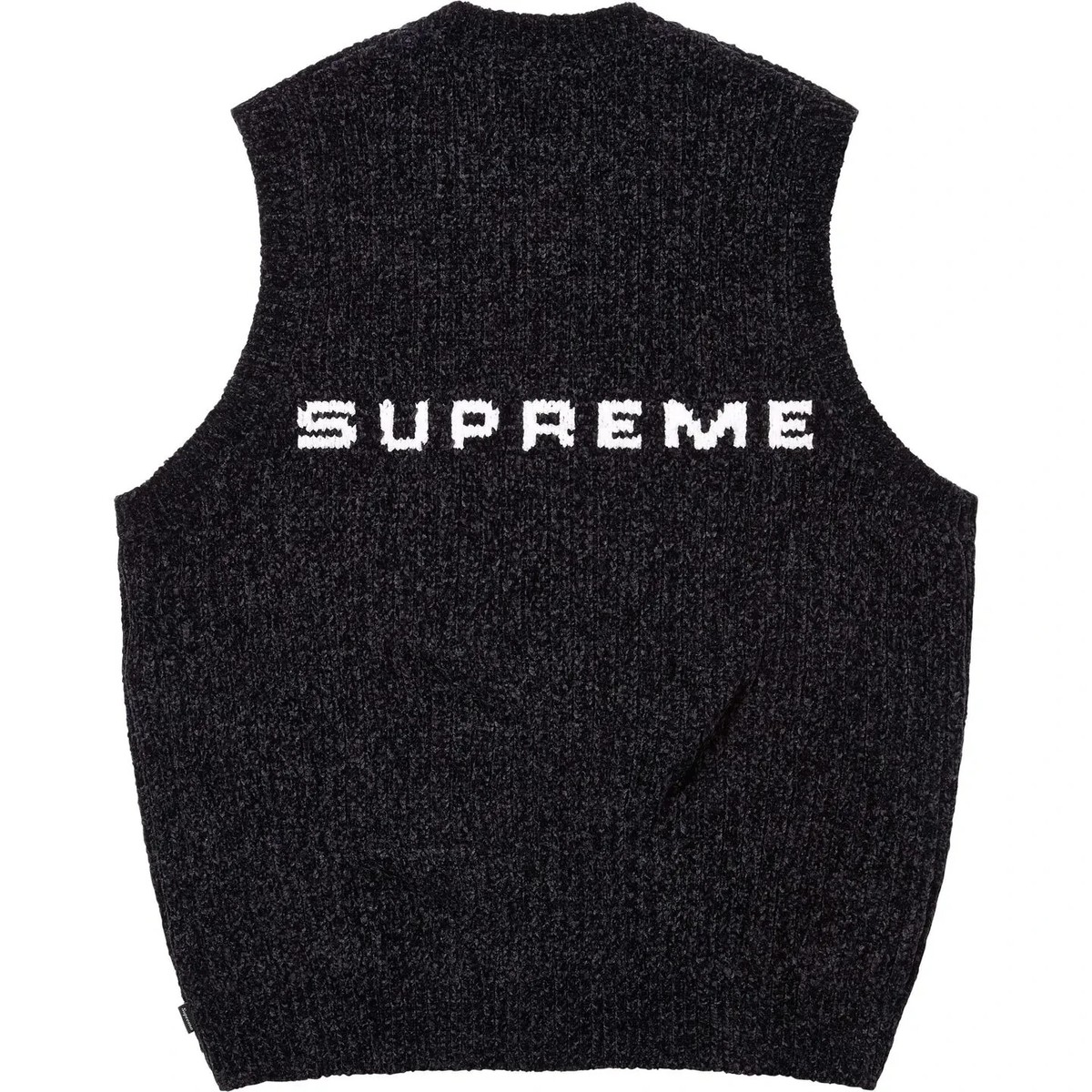 Supreme Chenille Sweater Vest Black Navy Beige Pink 4colors Supreme Chenille Sweater Vest Black Navy Beige Pink 4colors