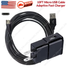 10FT Micro USB Fast Charging Cable Cord For Samsung Android Phone Charge Adapter