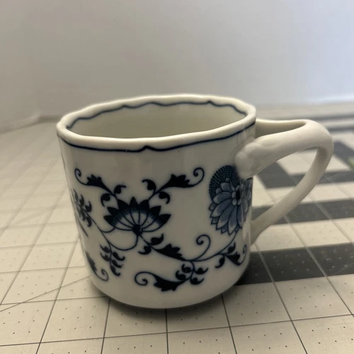 Blue Danube Onion China Coffee Mug Japan 3 1/4'' Tea Cup Banner Mark