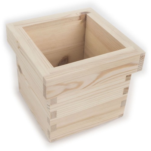 Pequeña caja cuadrada de madera para interior para pintar artesanía decoupage decorar - Imagen 7 de 7