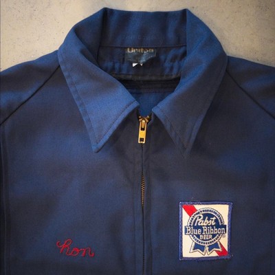 Vintage 70s Pabst Blue Ribbon Work Jacket. Delivery Work Uniform  