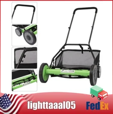 20" Lawn Mower Grass Cutter Machine, with Collection Box,Push Reel Mower 5-Blade