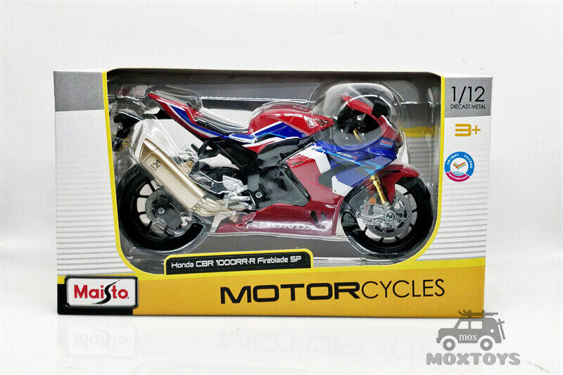 Moto de Ferro Corrida Miniatura Honda CBR1000RR 1:12 na Caixa