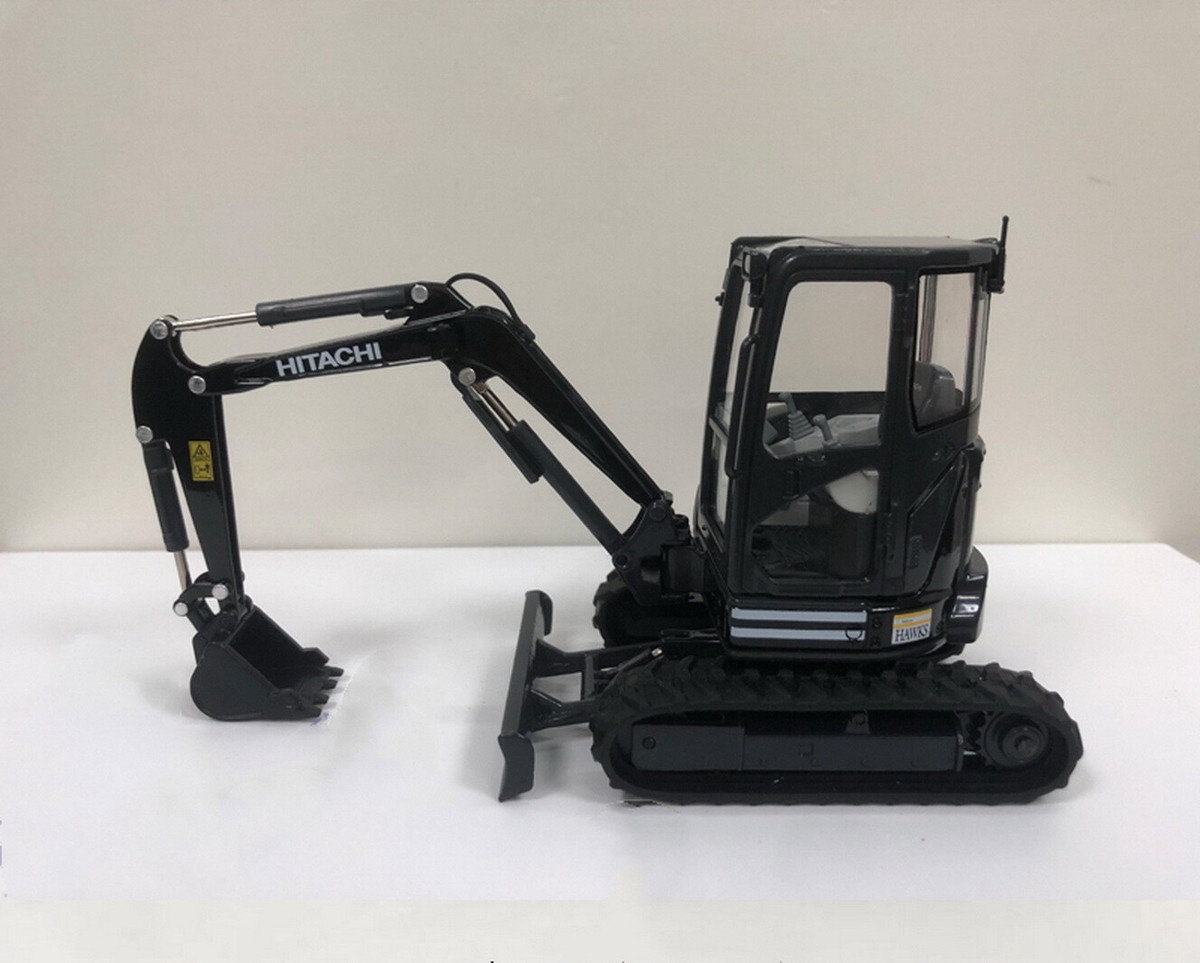 1/30 Scale HITACHI ZAXIS ZX35U-5A Compact Excavator Black Diecast