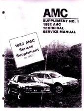 1983 Amc Concord Eagle Spirit Factory Shop Service Manual 1983 Amc Concord Eagle Spirit Factory Shop Service Manual