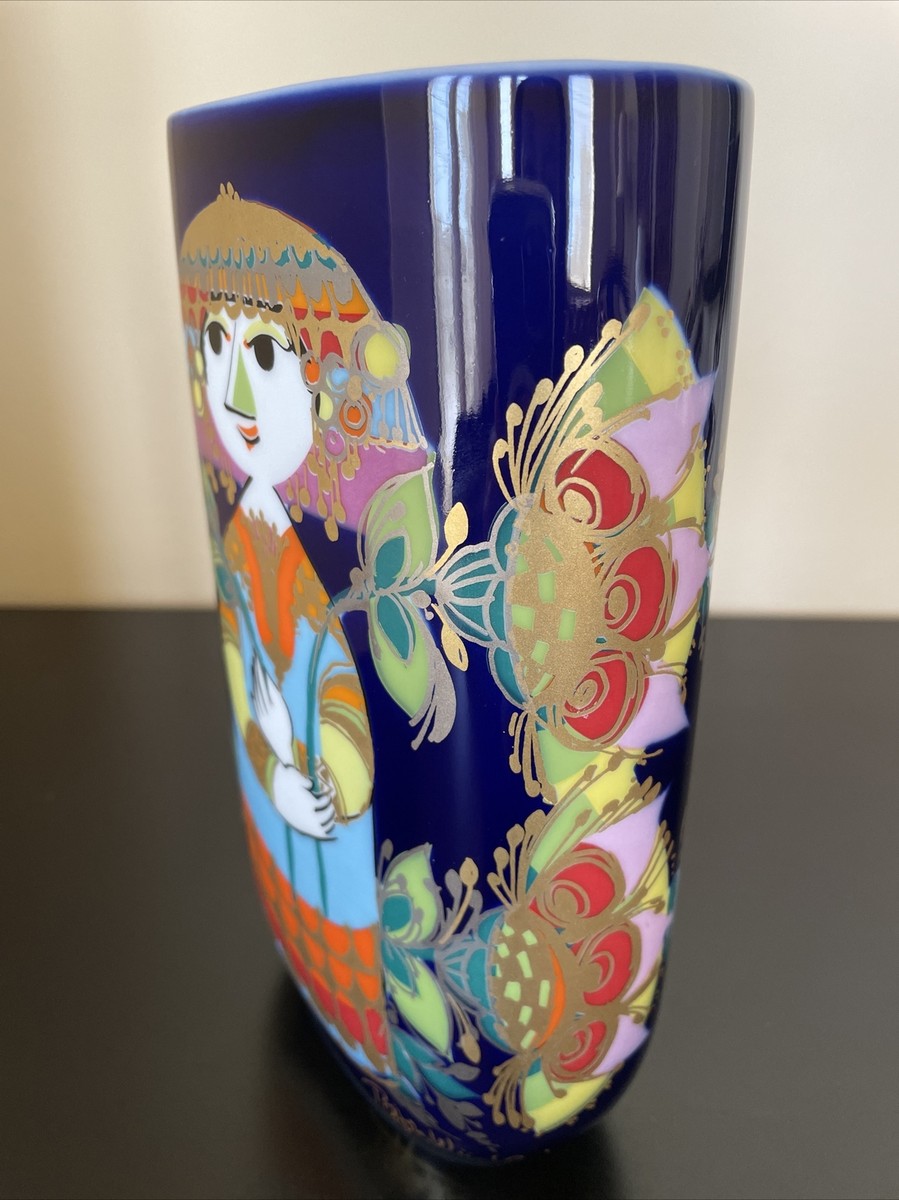 Rosenthal × Bjorn Wiinblad 花瓶 ヴィンテージ磁器花瓶 BLUE FLOWERS ROSENTHAL ドイツ | デザイナー