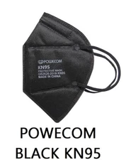 Powecom KN95 Protective Black Face Mask Respirator GB2626-2019 NEW EXP 2026 ✅
