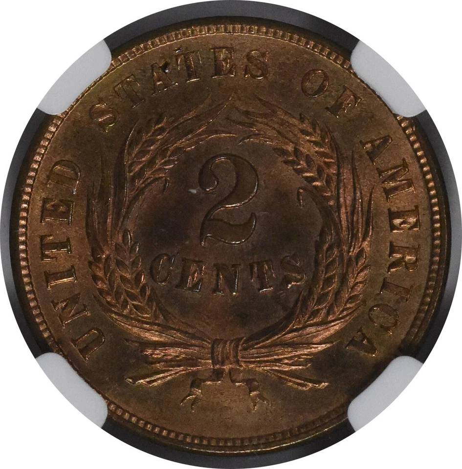 1864 Two Cent Piece MS66RB NGC - Image 4 of 4