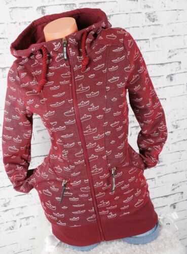 Damen Piquet Jacke Slim Fit Kapuze Hoodie Fleece angeraut Boote S M L XL 2XL - Bild 2 von 59