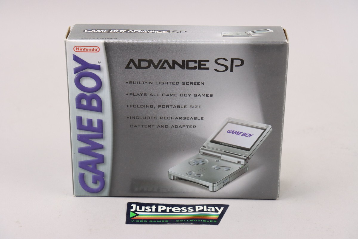 Original Nintendo GBA SP Platinum Silver Box Manual Inserts Only