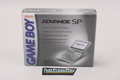 Original Nintendo GBA SP Platinum Silver Box Manual Inserts Only No System EX/NM