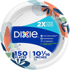 Dixie Large Paper Plates, 10 Inch, 150 Count