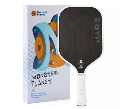 Monster Planet MCPF160004 Mars Pickleball Paddle New (Black) White Grips