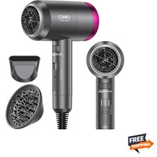 1600W Ionic Hair Dryer - Portable Lightweight Blow Dryer with Diffuser  Heat...