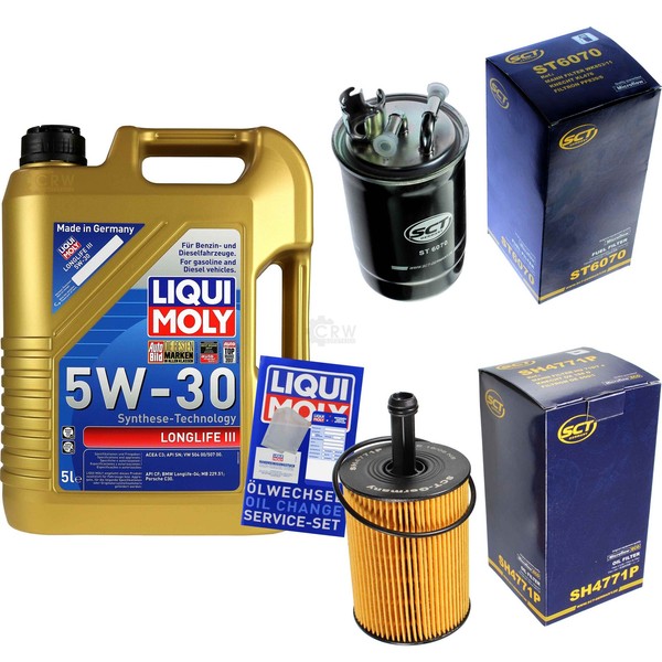 SCT Inspektionspaket 5L Liqui Moly Longlife 5W-30 FüR VW Sharan 1.9 TDI 2.0 Seat-image