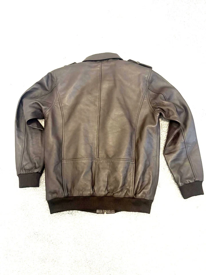 HALTON FUNNEL COLLAR LATHER JACKET SOFT LATHER ORIGINAL SHEEP LATHER FOR MEN'S - Image 3 of 4