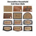 Heavy Duty Door Mats Indoor/Outdoor Embossed/PVC Natural Coir Anti-Slip Mat