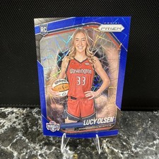 Panini 2025 Prizm WNBA Lucy Olsen Blue Velocity Rookie #145 Washington Mystics