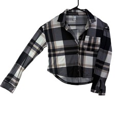 Rue21 Womens Soft Flannel Plaid Button, Cropp...