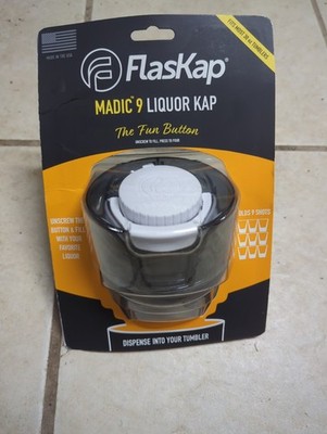 Brand New FlasKap Madic 9 Shot Dispenser Lid for 30oz Tumblers 9oz Reservoir