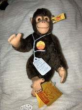 Vintage 1989 Steiff Mohair  Jocko  Chimpanzee With Tags