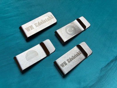 Edelstahl Geldklammer mit Gravur Geldscheinklammer Wunschgravur personalisiert