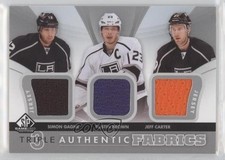 2012 SP Game Used Edition Authentic Fabrics Triple Simon Gagne Dustin Brown i9i