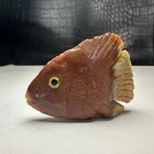 Natural Crystal Mineral Specimen.  AGATE. Hand-carved Fish.Gift.BO