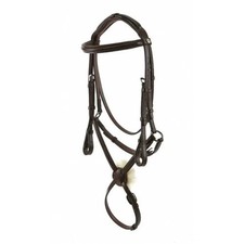 Jeffries Wembley Pro Padded Mexican Grackle Bridle - Havana / Black - Cob / Full