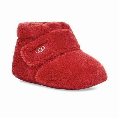UGG Baby Unisex Red Bixbee Round-Toe Bootie Shoes Size 02/03, Brand New in Box