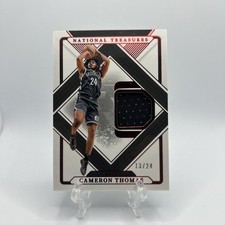 2024-25 National Treasures Cameron Thomas Treasured Threads International /24