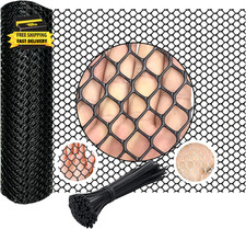 Black Plastic Wire Mesh Fence Plastic Chicken Wire Fence Mesh 7.87IN X5.91Ft Bes 0.14 per foot