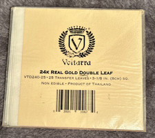 Voitarra 24K Gold Double Leaf 3 1/8in transfer leaves - 25 leaves/pack