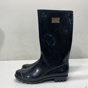 Nicole Miller New York Black Glossy Tall Rain Boots Women's Size 10