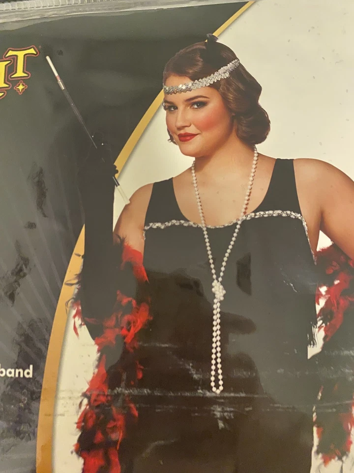 Disfraz de Halloween Gatsby de gran aleta negra para adulto XL / 1X Foto 3 de 4