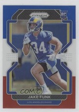 2021 Panini Prizm Rookie Red White & Blue Prizm Jake Funk #402 3p5