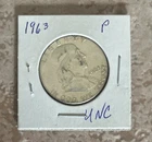1963 P franklin half dollar Uncirculated 90% Silver